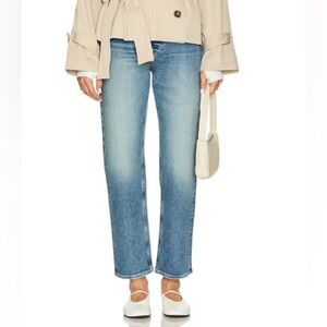 Paige Sawyer Straight Leg Covered Button Fly Jeans in Storybook 32